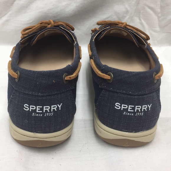 SPERRY Top Sider Firefish Linen Boat Shoes Size10M - Picture 6 of 8